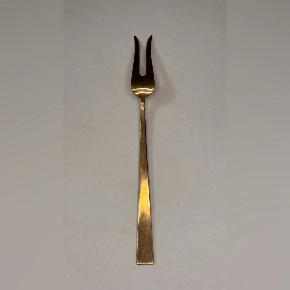 Vintage MCM Gold Serving Fork